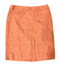 talbots skirt womens 6 petite pink orange pencil floral tulips stretch career - £5.00 GBP