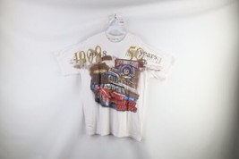 Vintage 90s NASCAR Mens XL All Over Print 50th Anniversary Racing T-Shirt USA - £94.92 GBP