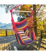 Hanging Rope Chair Swing Hammock Cotton Pillow For Outdoor Yard - $99.99