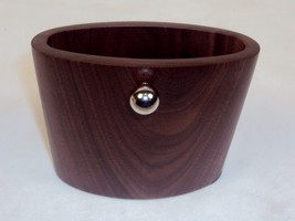 Solid Walnut Pencil Cup w/Magnetic Note Holder ~ Woodessen Executive Style - £11.57 GBP
