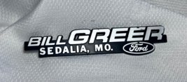 Vtg Bill Greer Sedalia , MO. Ford Plastic Car Auto Vehicle Emblem Missouri - £23.85 GBP