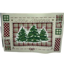 Town &amp; Country Placemats Set of 4 Merry Christmas Holiday Vinyl Table De... - £22.80 GBP