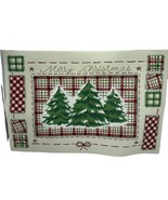 Town &amp; Country Placemats Set of 4 Merry Christmas Holiday Vinyl Table De... - $39.78 CAD