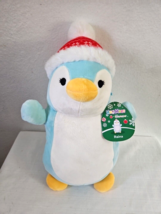 Squishmallows Hug Mees Raina Penguin Hat Cap Christmas Winter Holiday Blue - £19.76 GBP