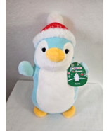 Squishmallows Hug Mees Raina Penguin Hat Cap Christmas Winter Holiday Blue - £19.45 GBP