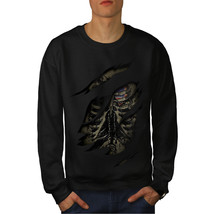 Wellcoda USA Skeleton Death Mens Sweatshirt, Skeleton Casual Pullover Jumper - £24.11 GBP+