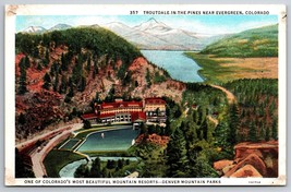 Troutdale IN The Pines Hotel Sempreverde Colorado Co Unp Wb Cartolina K6 - £4.04 GBP