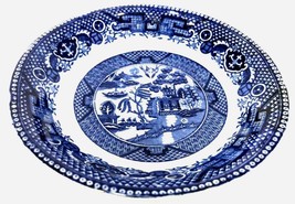 Vintage Societe Ceramique Fruit Bowl Maestricht Blue Willow Holland - $6.92