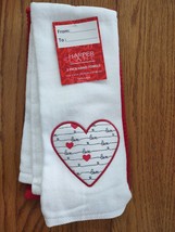 Harper Lane 2 Pack Hand Towels Valentine&#39;s Day &quot;Love&quot; - £19.28 GBP