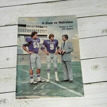 Kansas State vs Nebraska Football Program 1977 Official Souvenir KSU Stadium Vtg - £15.31 GBP