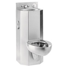 Metcraft Floor Mount Combo Bathroom Sink And Toilet Fixture, Stainless Steel - £2,088.61 GBP