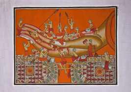 Original Burma Sand Painting - The Hand of Buddha - 61cm x 47cm  / 24&quot; x... - $75.00