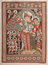 Original Burma Sand Painting - Bodhisattva - 64cm x 47cm  / 25&quot; x 18&quot; - $59.00