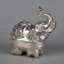 Silver Elephant Pill/Trinket Box (H7.5cm x L7.5cm) - $13.99