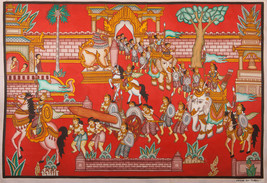 Original Burma Sand Painting - The Triumphal March - Scenes from the Jat... - $85.00