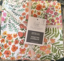 4 FARMHOUSE Rachel Ashwell 5.75&quot; Square Melamine Plates Colorful Fruits ... - $22.76