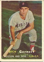 1957 Topps Dick Gernert 202 Red Sox VG - £1.18 GBP