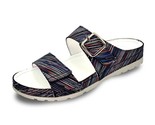 Revere Women&#39;s Palma 2 Strap Slide Sandal Black Stripe - $75.00