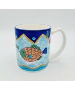 Mikasa Fashion Plate Ocean Collage 12 oz Porcelain Coffee Mug / Cup - DX... - £14.21 GBP