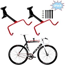 AOLEBA Bike Wall Mount Hanger, 2pcs Indoor Storage Rack, Flip Up Bike - £20.21 GBP