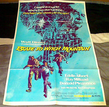 Original 1975 Motion Picture One-Sheet Walt Disney &quot;Escape To Witch Moun... - $20.53 CAD