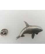 Orca Whale Pewter Lapel Pin Badge Handmade In UK - $139.93 MXN