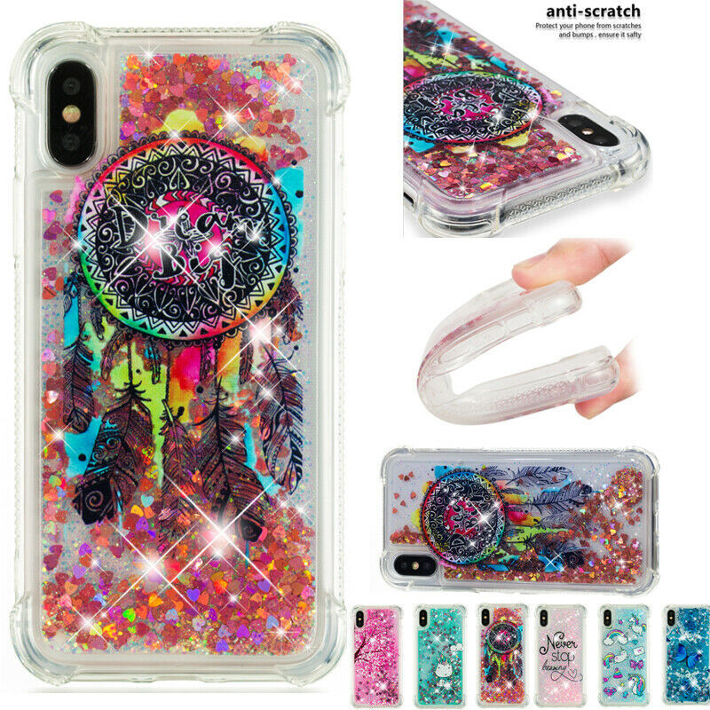 Painted Shockproof Quicksand Soft Liquid Cover Case For iPhone 12 Pro Max XR 7 8