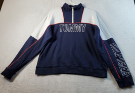 Tommy Hilfiger Sweatshirt Womens Size Small Navy White 100% Cotton Long Sleeve - £11.73 GBP