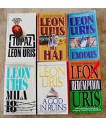 6 LEON URIS Historical Novels Exodus-Topaz-Redemption-Haj-Mila 18-God in... - $29.99