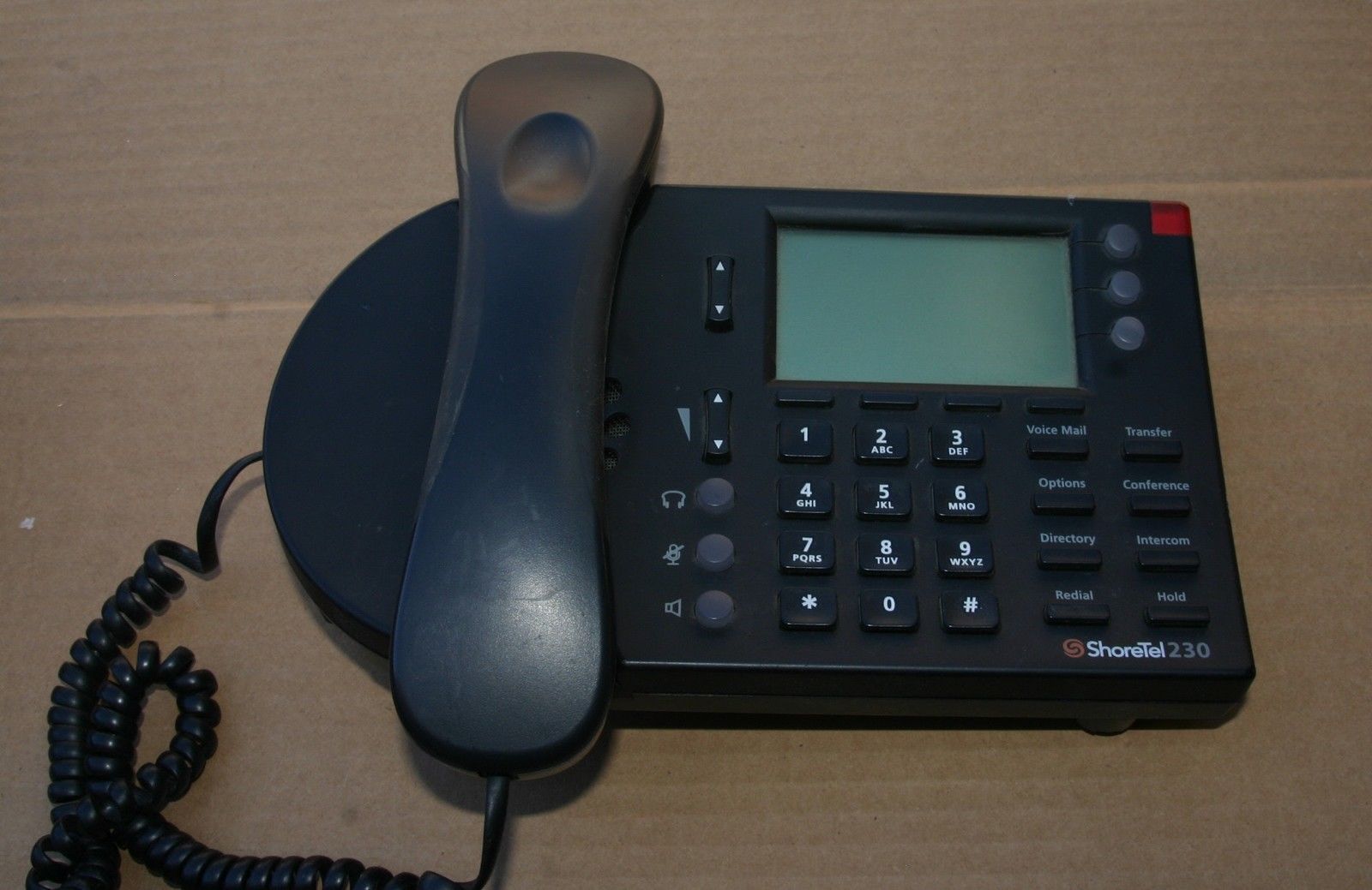 Shoretel IP230 VOIP BLACK DISPLAY Phone SEV 230 IP 10 no base stand - $39.20