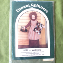 Dream Spinners Pattern 142 Welcome 24&quot; Door Stop Doll Apron Geese Mini Quilt - $8.90