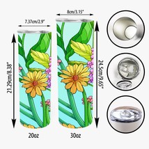Insulated Stainless Steel Tumbler Drinkware  20oz or 30oz  Simple Floral - £13.01 GBP