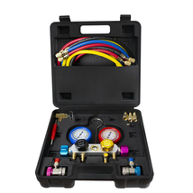 AC Manifold Gauge Set for R134A R410A R22, HVAC Gauges with Hoses, 4 Way... - $101.89