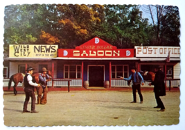 Wild West City Netcong New Jersey Postcard Cowboys Gunfight Saloon Amusement NJ - £40.97 GBP