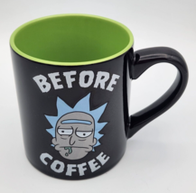 Rick and Morty Before Coffee After Coffee Mug Uncle Rick Black Green 14 oz. 2019 - £7.30 GBP