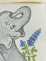Busy Needle Cross Stitch Canvas Elephant State of Texas Bluebonnet Rally... - $32.77