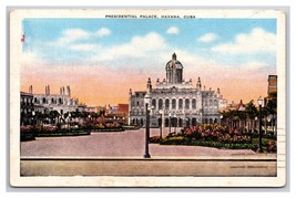 Presidential Palace Havana Cuba Linen Postcard W21 - £1.51 GBP