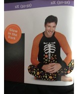 Halloween Men Pajama Set - Glow In The Dark Size 2X (50-52) Pants Shirt ... - $19.97 CAD