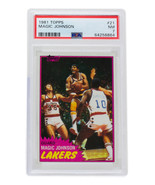 Magique Johnson 1981 Los Angeles Lakers Topps Basketball Carte #21 PSA /... - £92.69 GBP