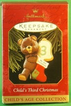 Hallmark Keepsake Child's Age Collection 3rd Christmas Dated 1995 - $9.89