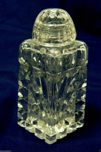Vtg Clear Cut Crystal Salt Or Pepper Shaker Bottle With Crystal Top - £30.29 GBP