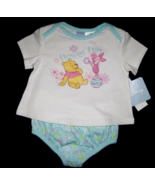 GIRLS 6-9 MONTHS - Disney - Winnie the Pooh &amp; Piglet Flower Fun DIAPER SET - £7.03 GBP