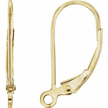 1 NEW Real 14K Yellow Lever Back Earring (earring picture shows front &amp; ... - £39.93 GBP