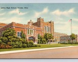 Libby High School Building Toldedo Ohio OH Linen Postcard O1 - £2.29 GBP
