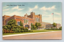 Libby High School Building Toldedo Ohio OH Linen Postcard O1 - £2.28 GBP