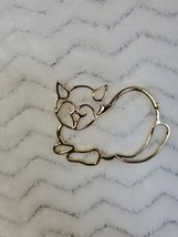 Gold Tone Wire Cat Figure Brooch 2 1/2&quot; - $203.39 MXN