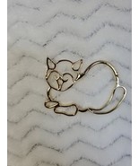 Gold Tone Wire Cat Figure Brooch 2 1/2&quot; - €9,31 EUR