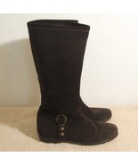 LUZZY Italy Suede Boots Brown NEW Soft BOHO Low Pull On IT 39 US 9 - $1,678.54 MXN