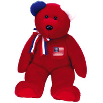 Patriotic Red America New MWMT TY Beanie Buddy Bear Collectors Quality - £7.39 GBP