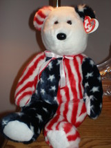 Patriotic Spangles New MWMT TY Beanie Buddy Bear Collectors Quality - £7.49 GBP